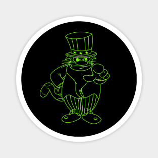 Neon Uncle Sam Catdog Magnet